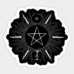 Pentagram star with serpents Sticker